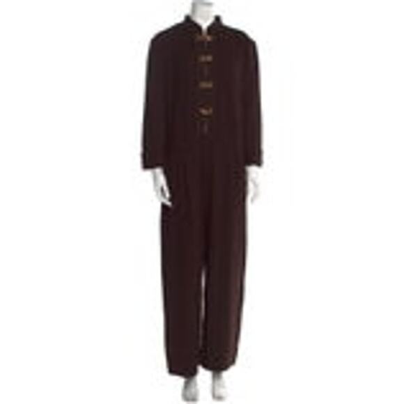St. John Collection Marie Gray Women's Size 6 Brown Santana Knit Jumpsuit